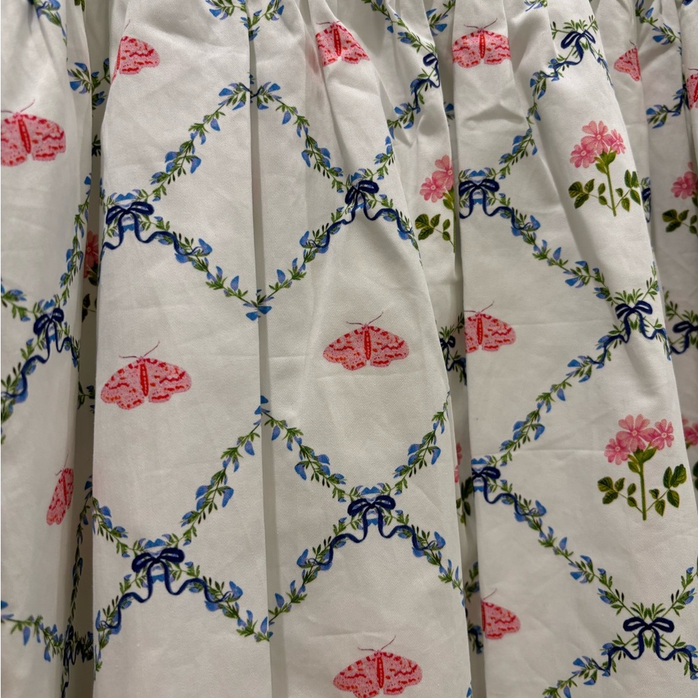 Hill House Floral Mini Dress - White and Pink - Picture 3 of 4